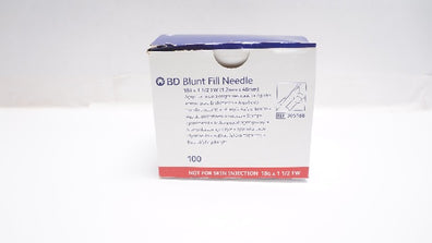 BD 305180 Blunt Fill Ndle Not For Skin Injecton 18G x 1 1/2 TW - Box of 90